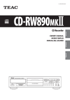 Teac CD-RW-890-MK2-Owners-Manual 